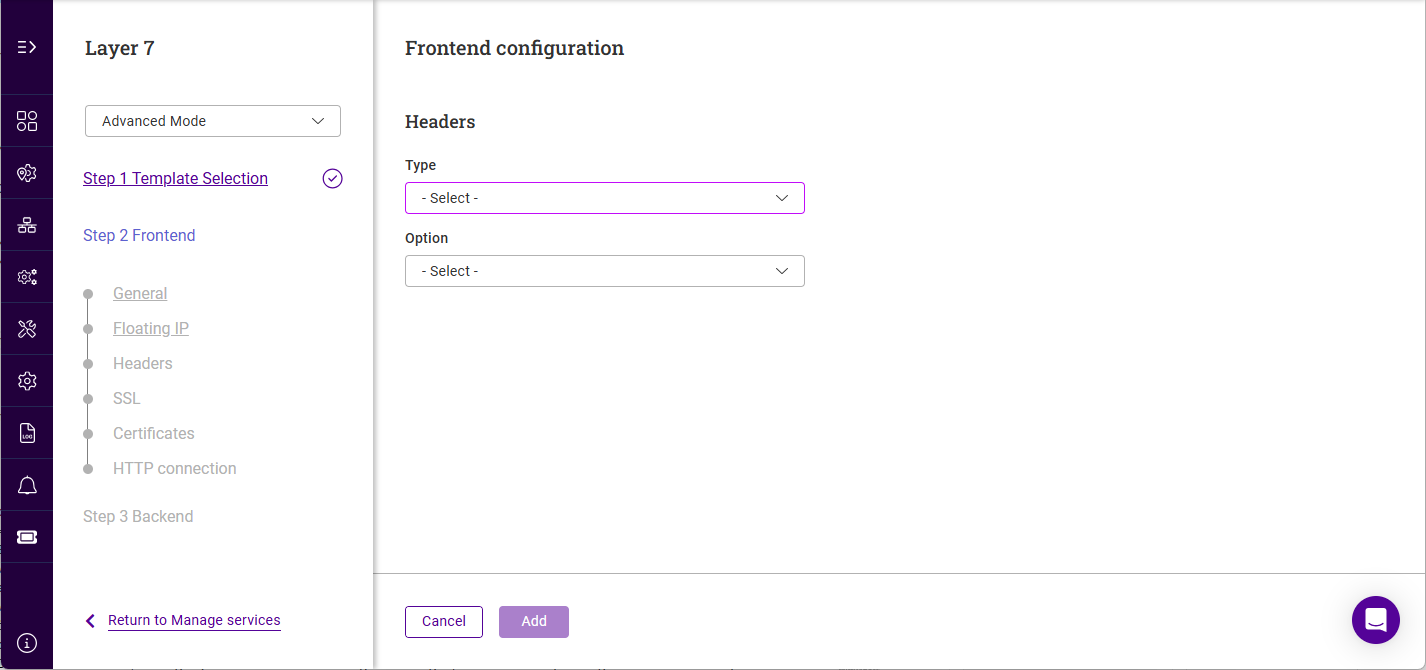 add header