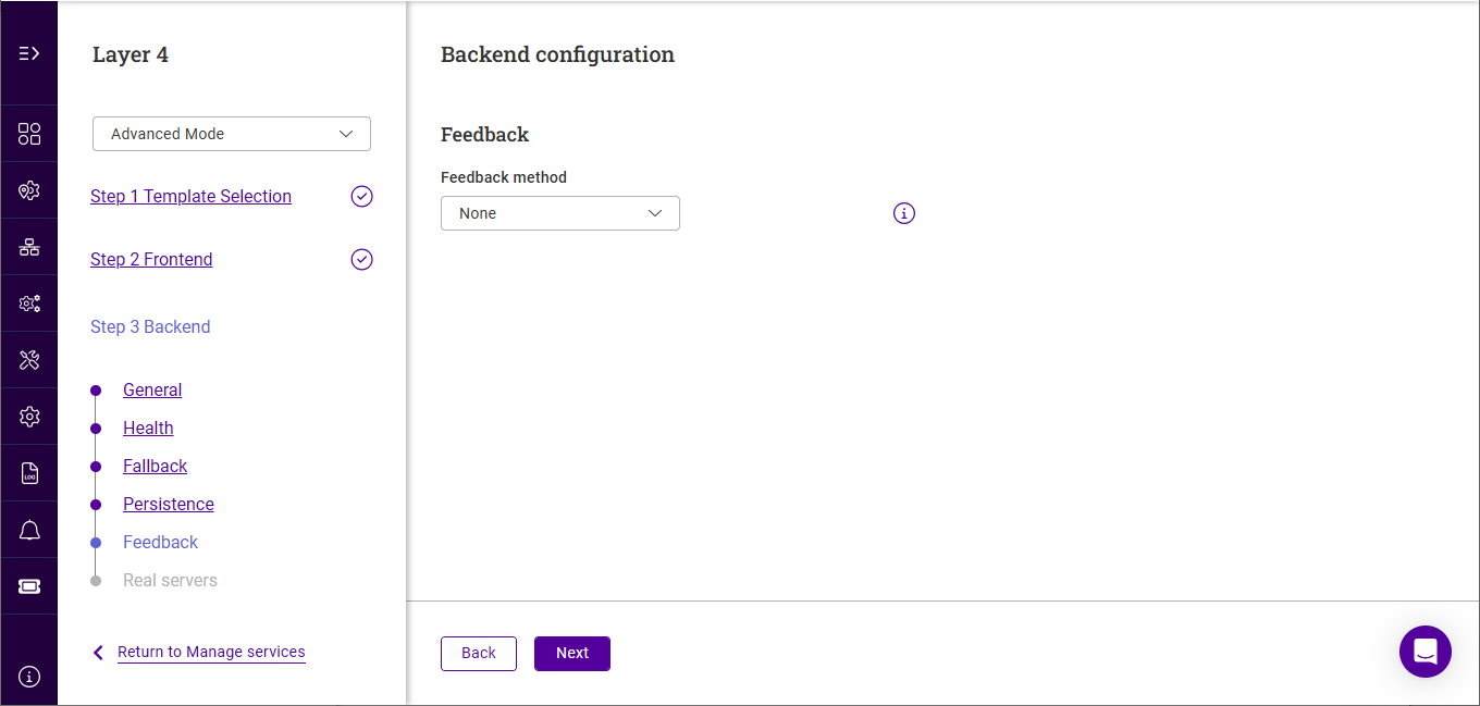 add l4 service backend feedback