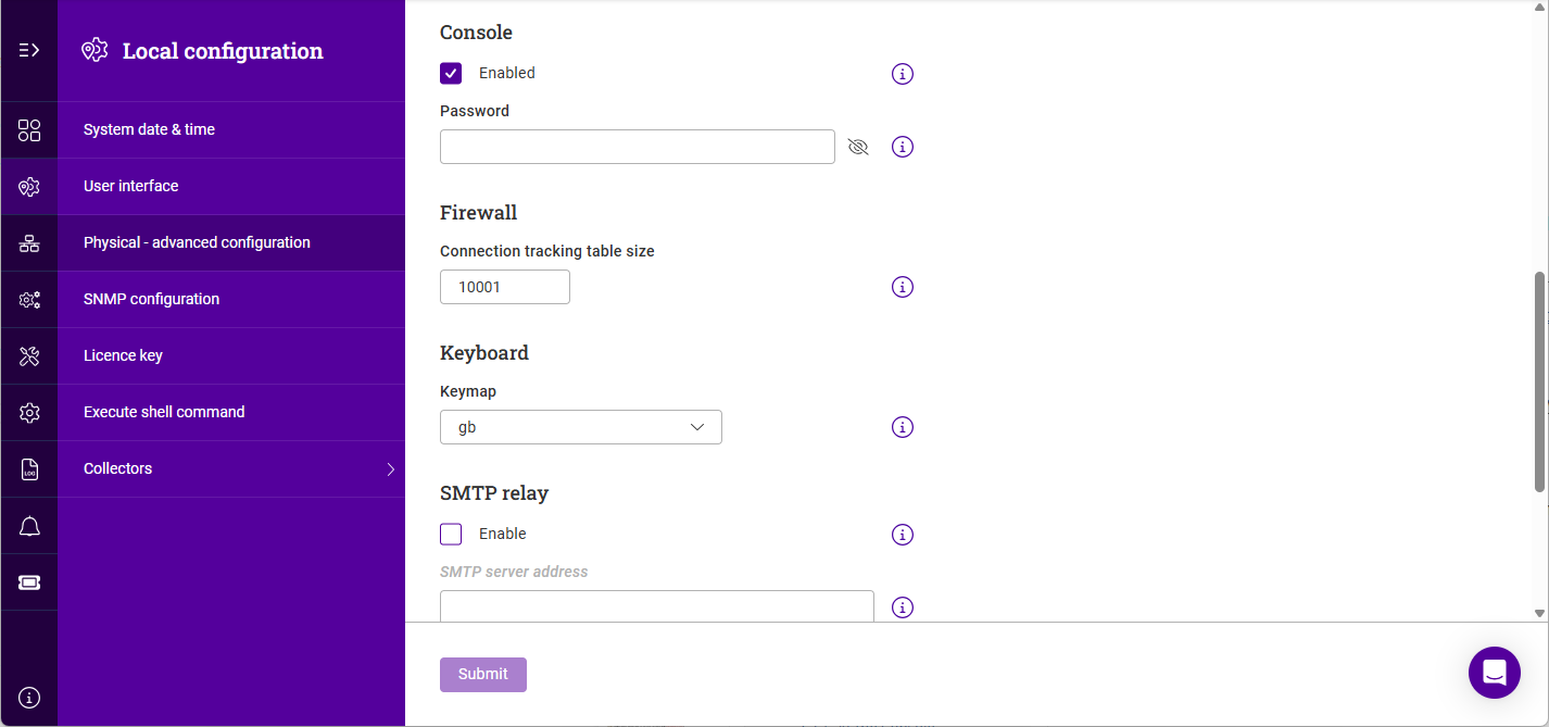 configure console