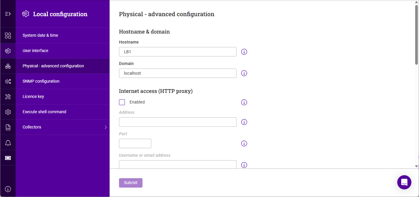 configure hostname domain