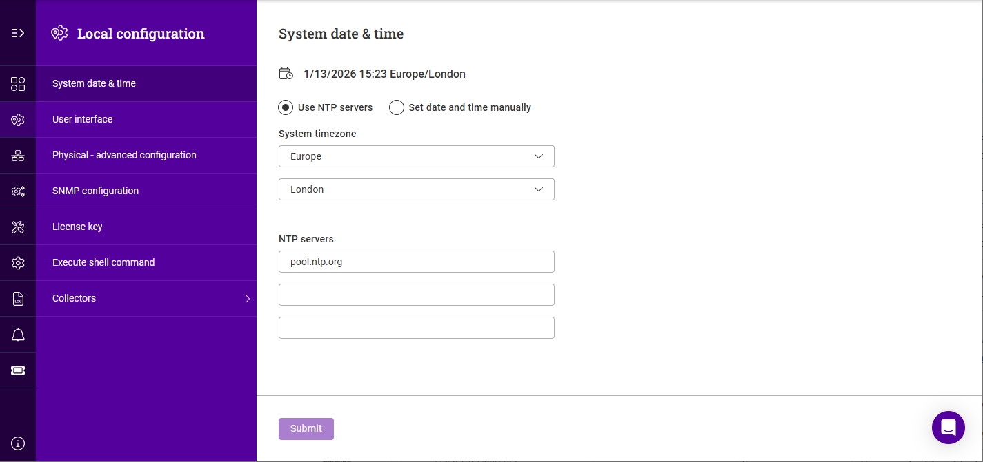 system date time