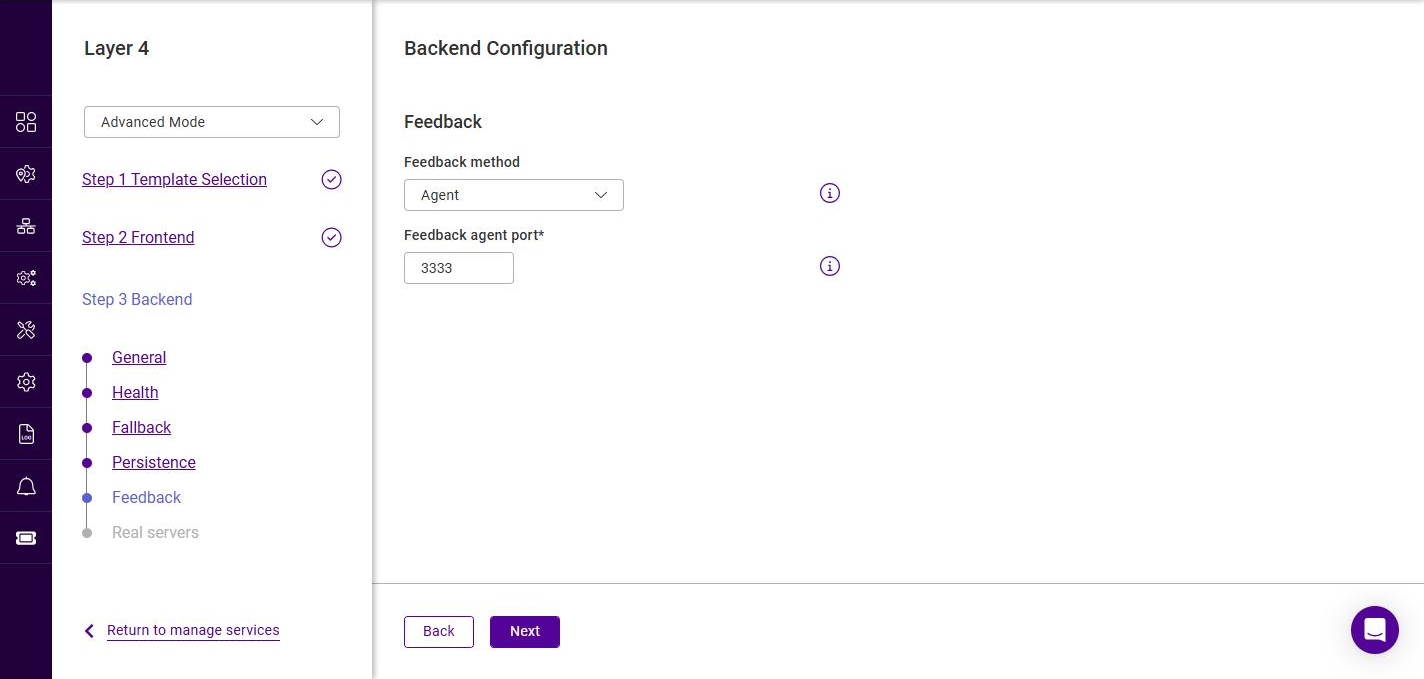 add l4 service backend feedback