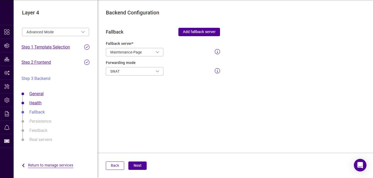 add l4 service fallback selected