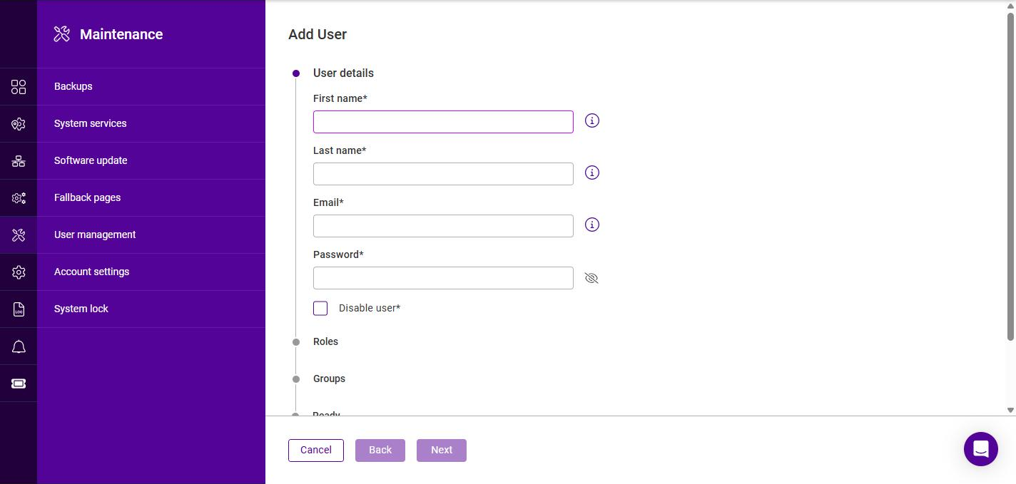 add user