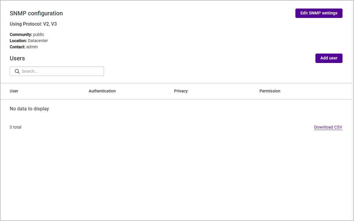configure snmp configured
