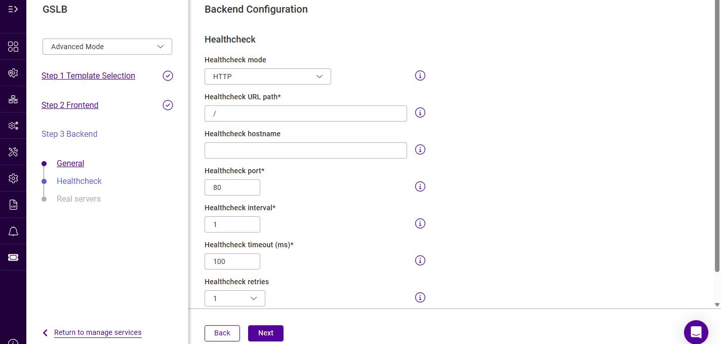 gslb backend healthcheck