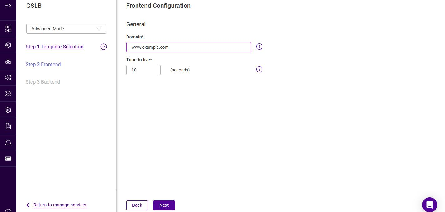 gslb frontend