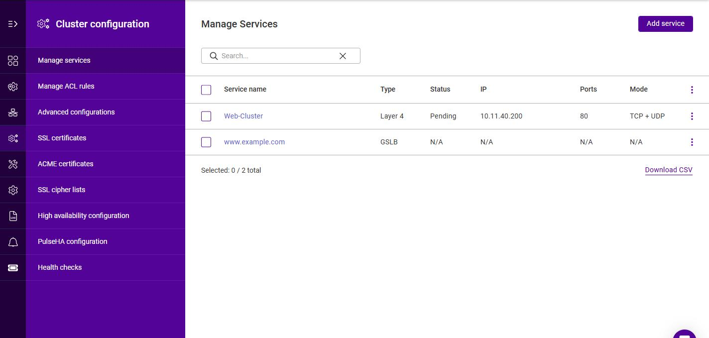 gslb service created