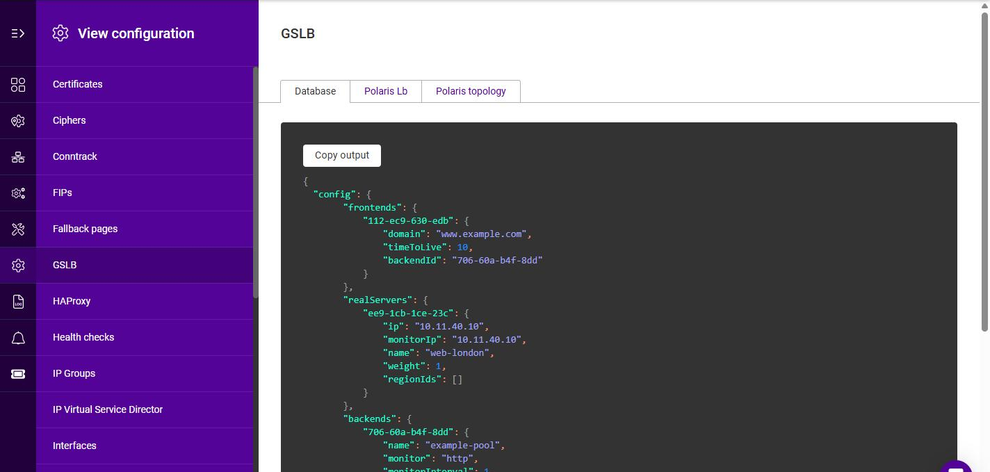 gslb view config
