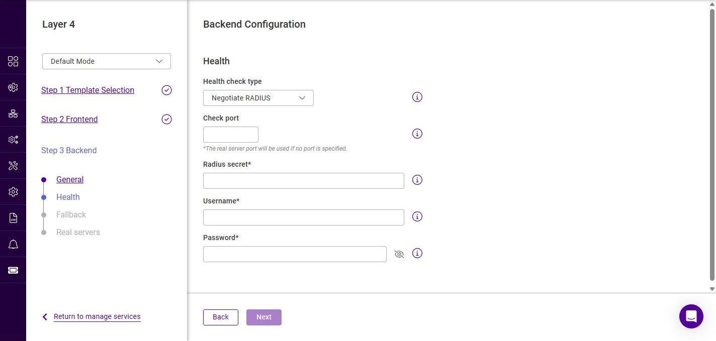 l4 backend health radius