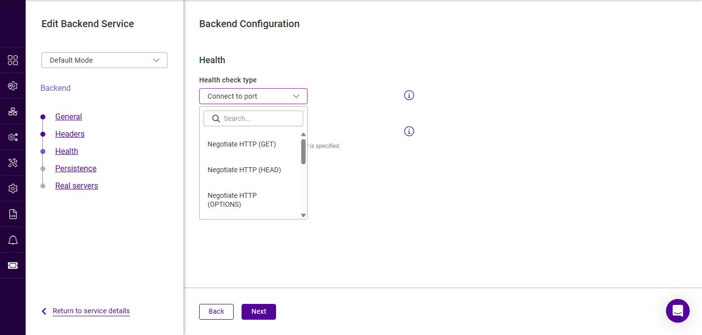 l7 backend health types