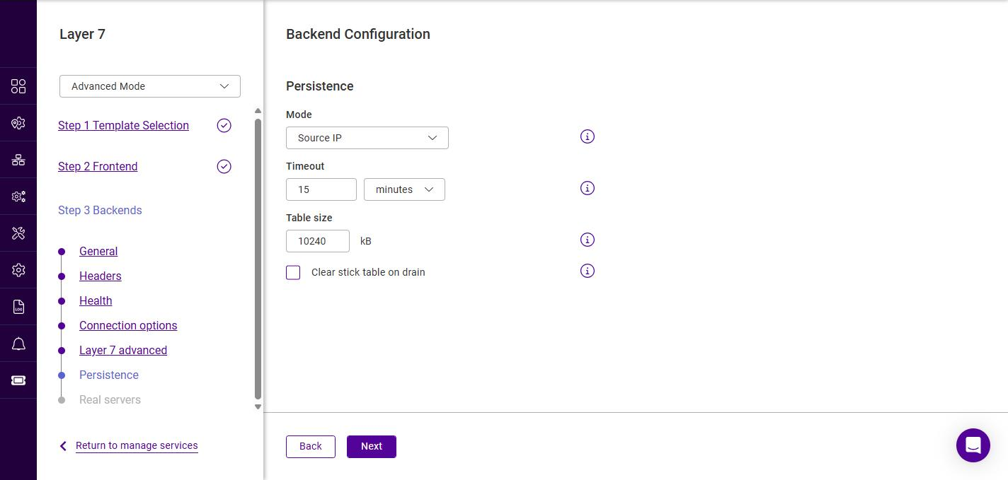 l7 backend persistence