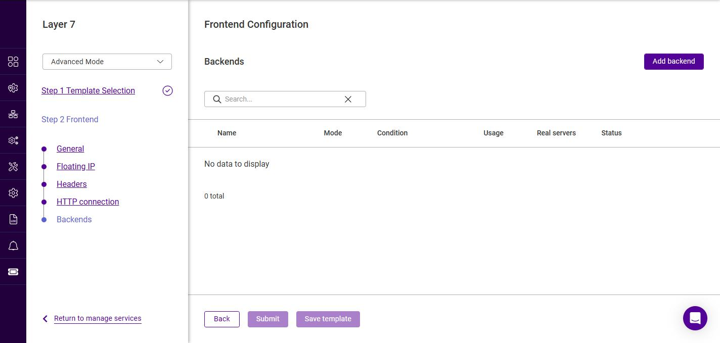 l7 backends list