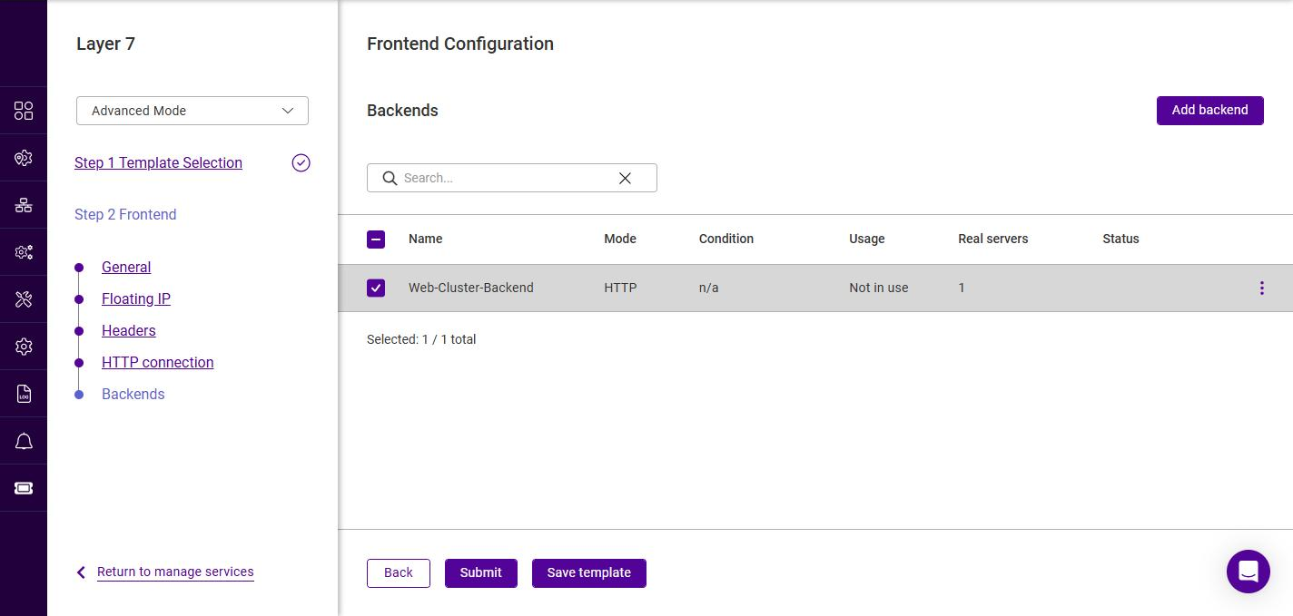 l7 backends populated