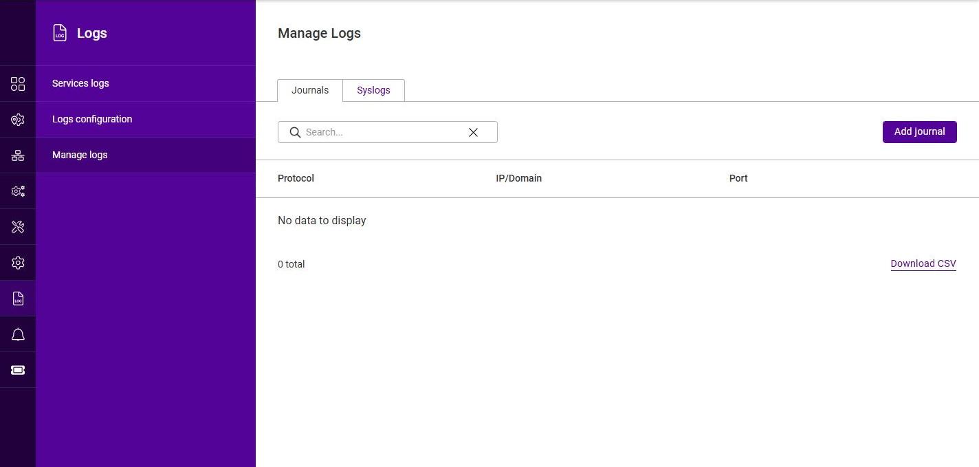 manage logs