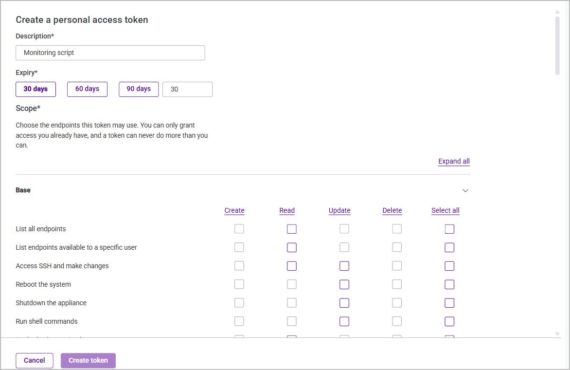 personal access token create