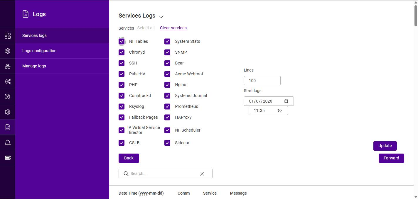 view logs