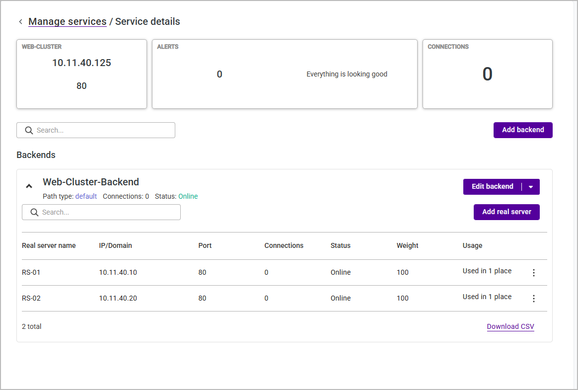 manage backend
