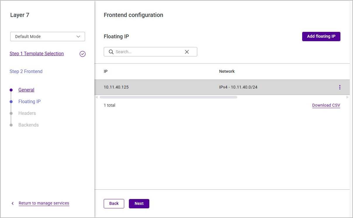 webui add service fip created