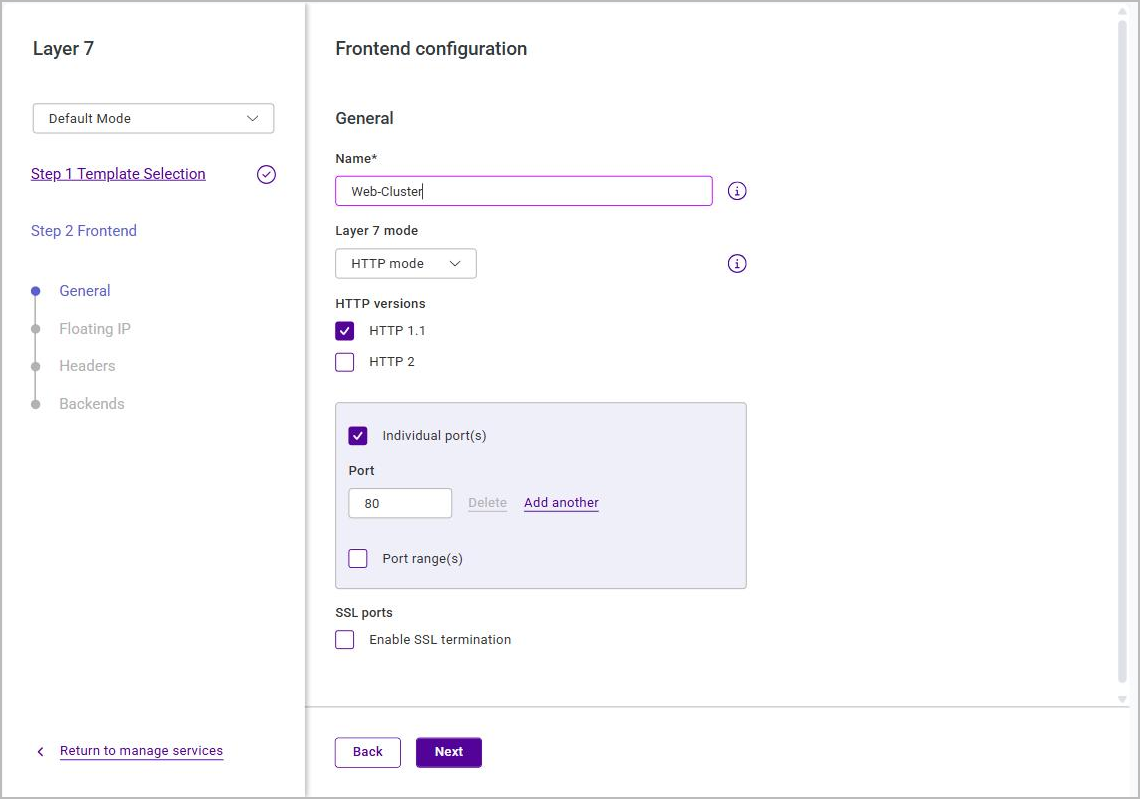 webui add service frontend config