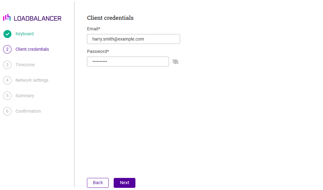 netwiz enter creds web