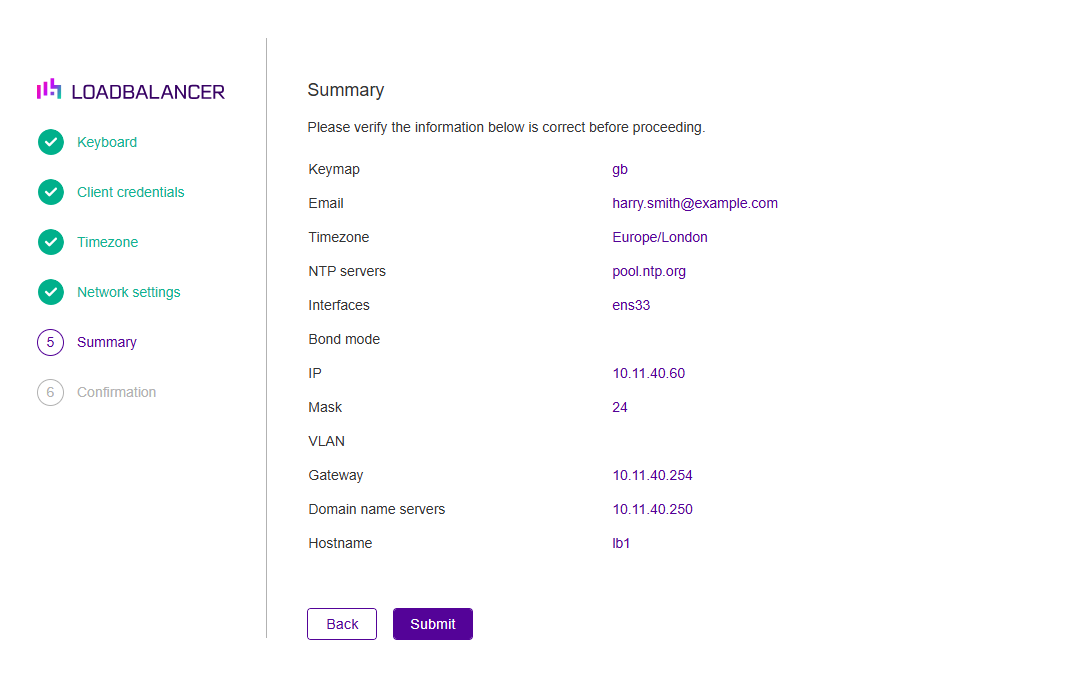 netwiz network settings confirm web