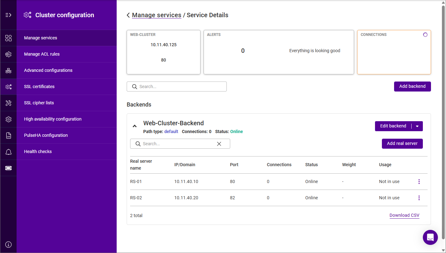 manage backend