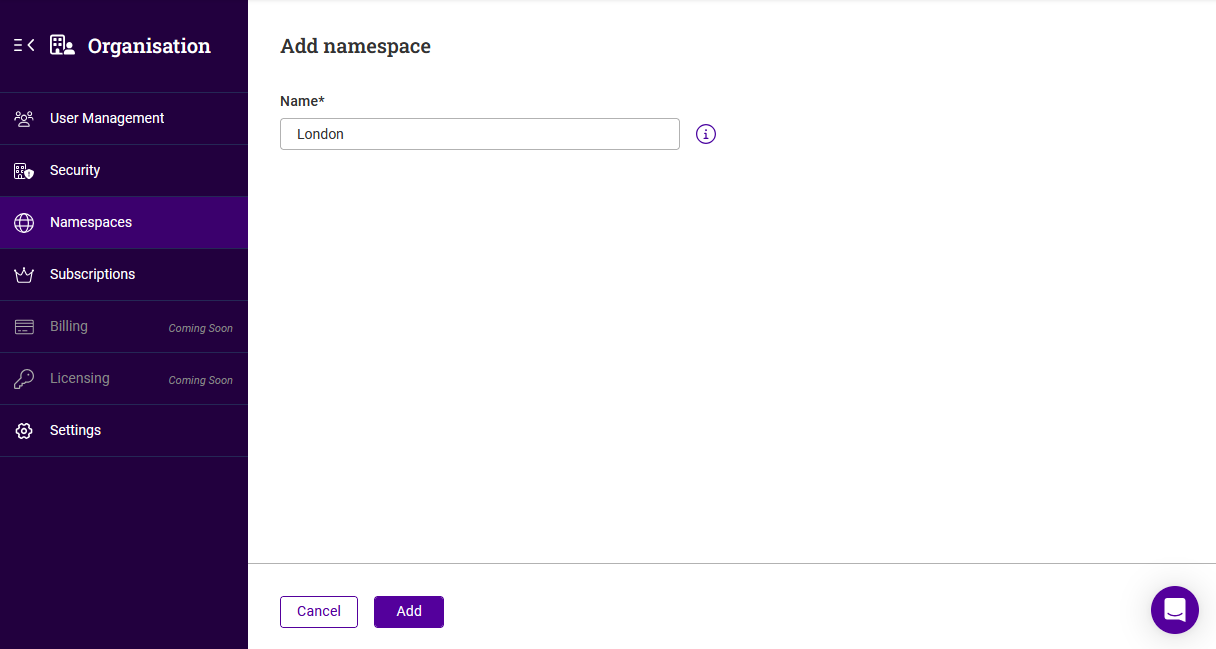 add namespace
