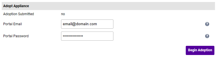 adopt email password