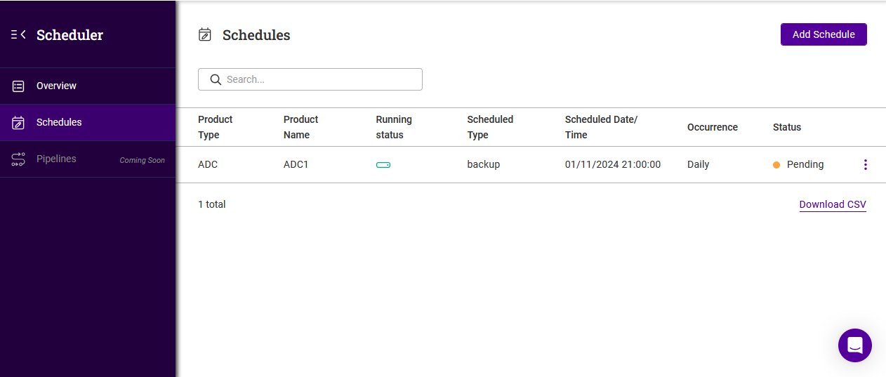 create schedule3