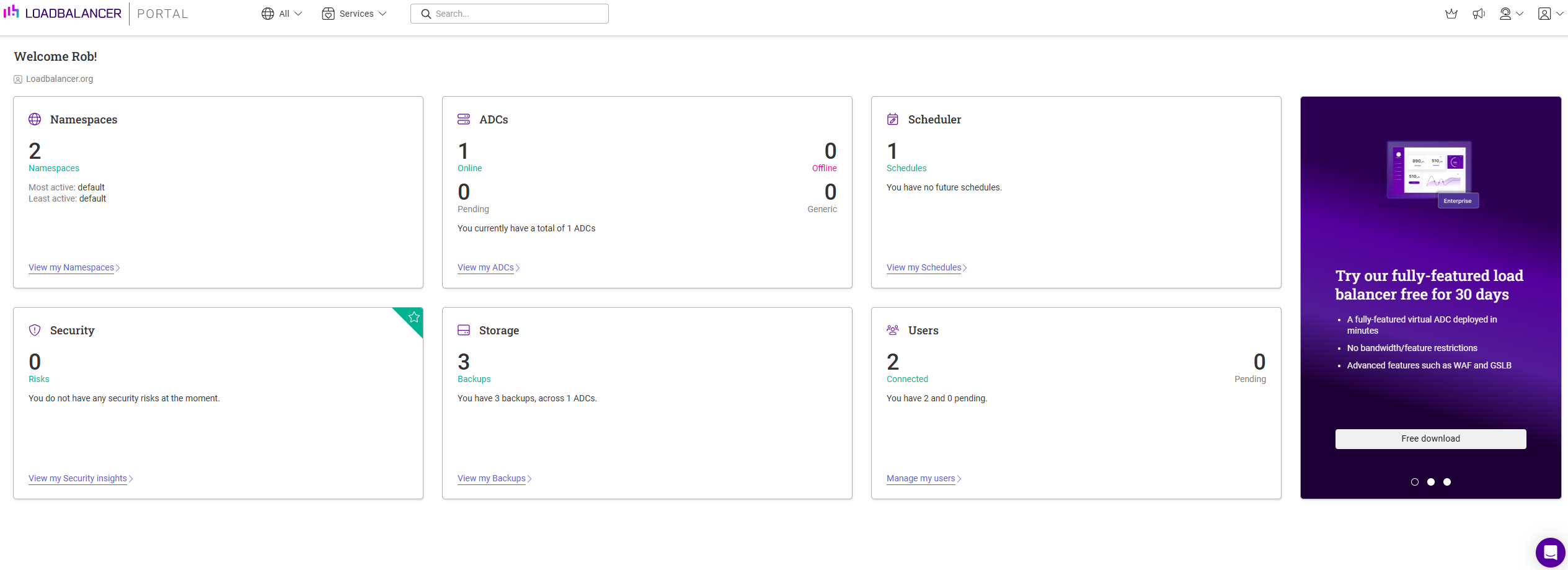 view dashboard