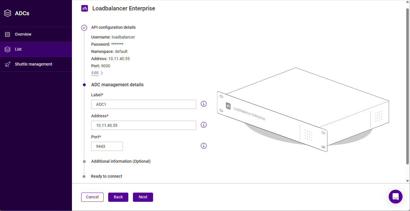 add adc from portal4 enterprise