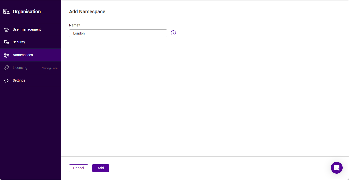 add namespace