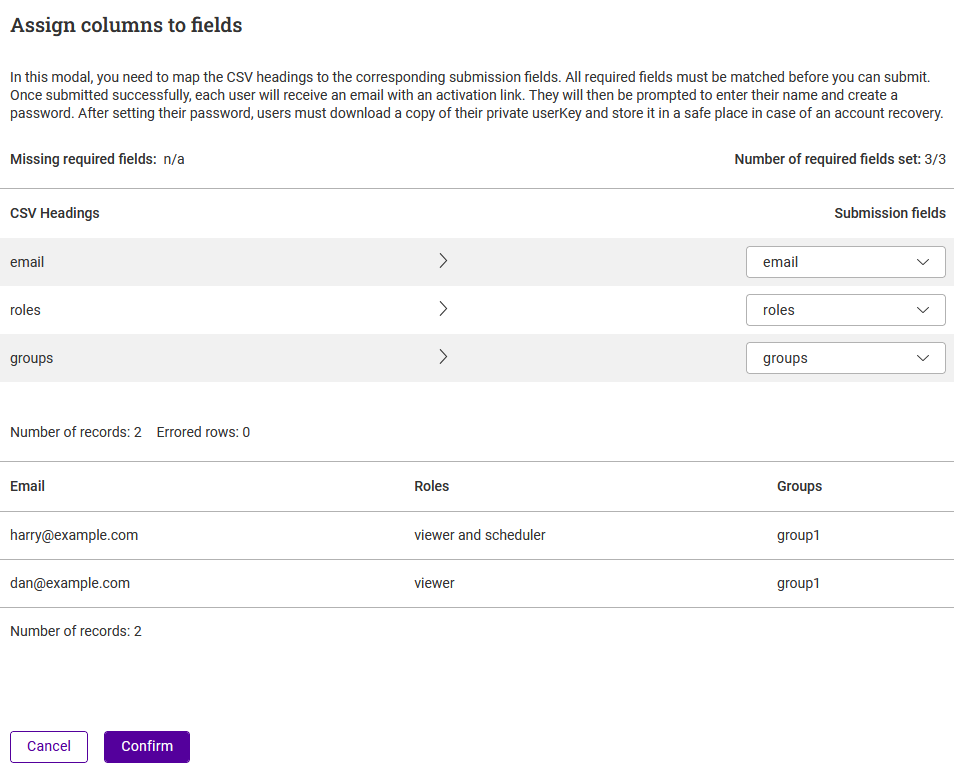 import users
