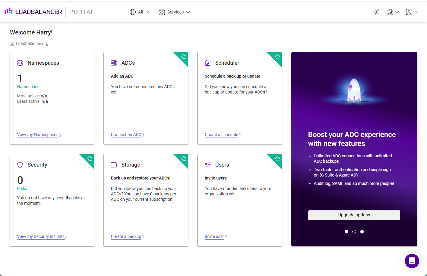 view dashboard
